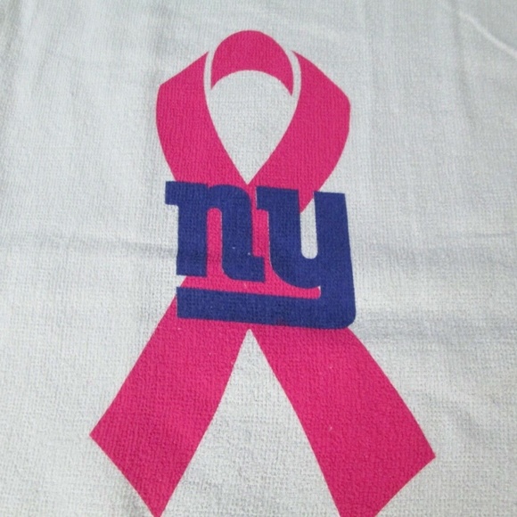 2 Pack Breast Cancer NY Giants 17x15'' Sport Towel - Picture 3 of 5